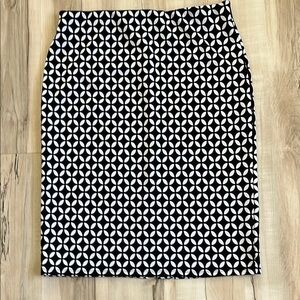 Black and White Geometric Women's Skirt
